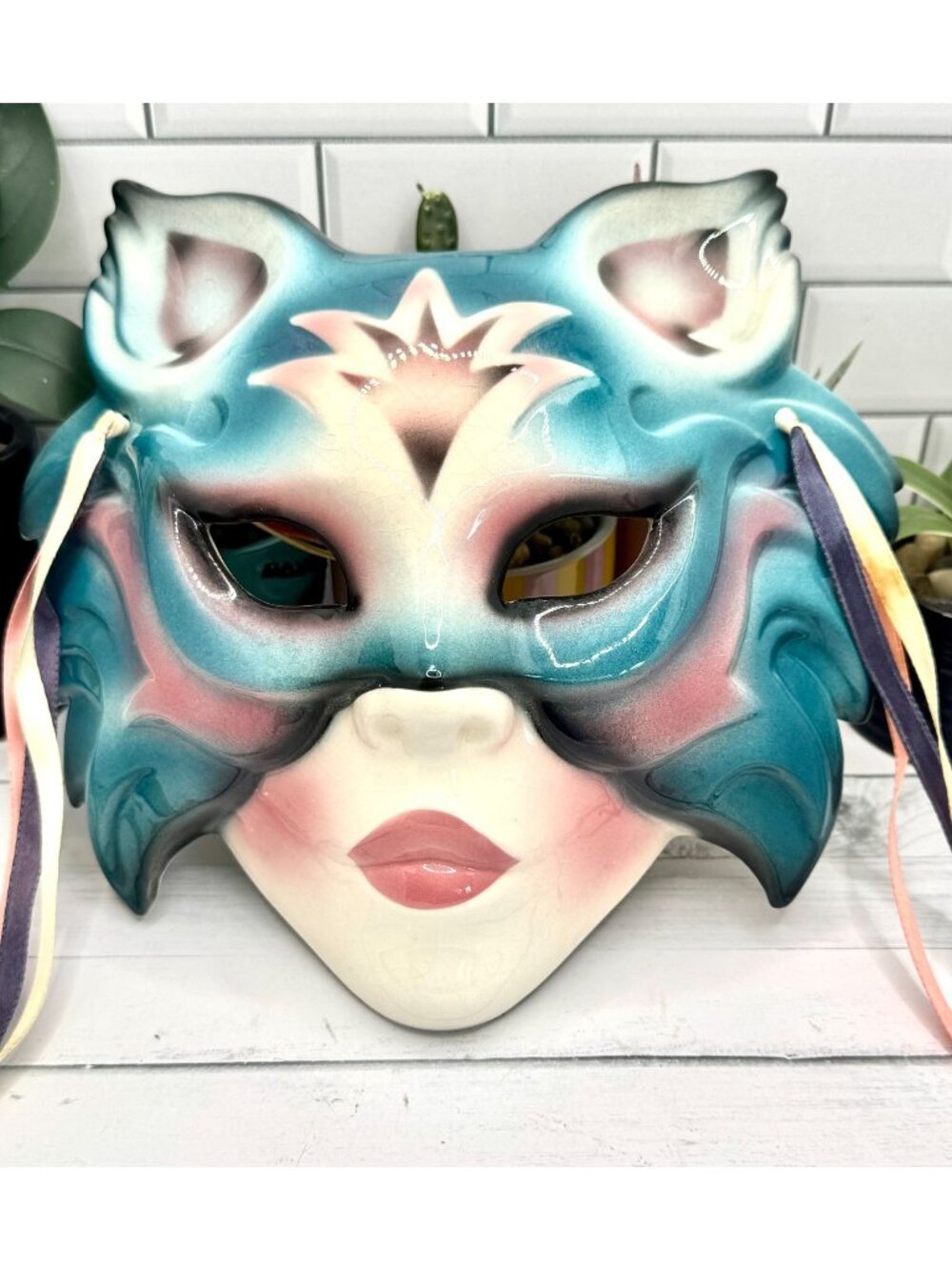 Vintage Clay Art Mardi Gras Mask San Francisco 1989 Fantasy/Whimsical